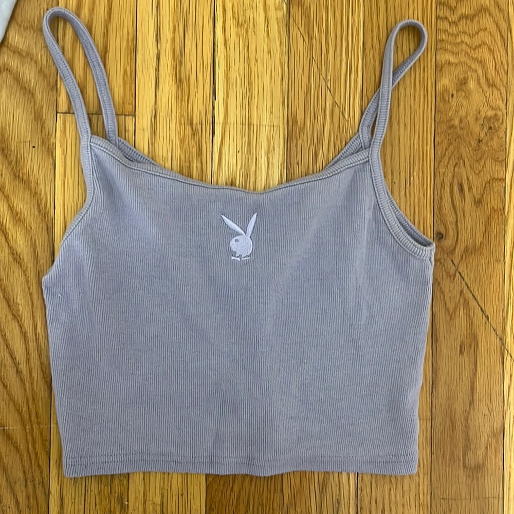 Play boy blueish purple tank top from PacSun